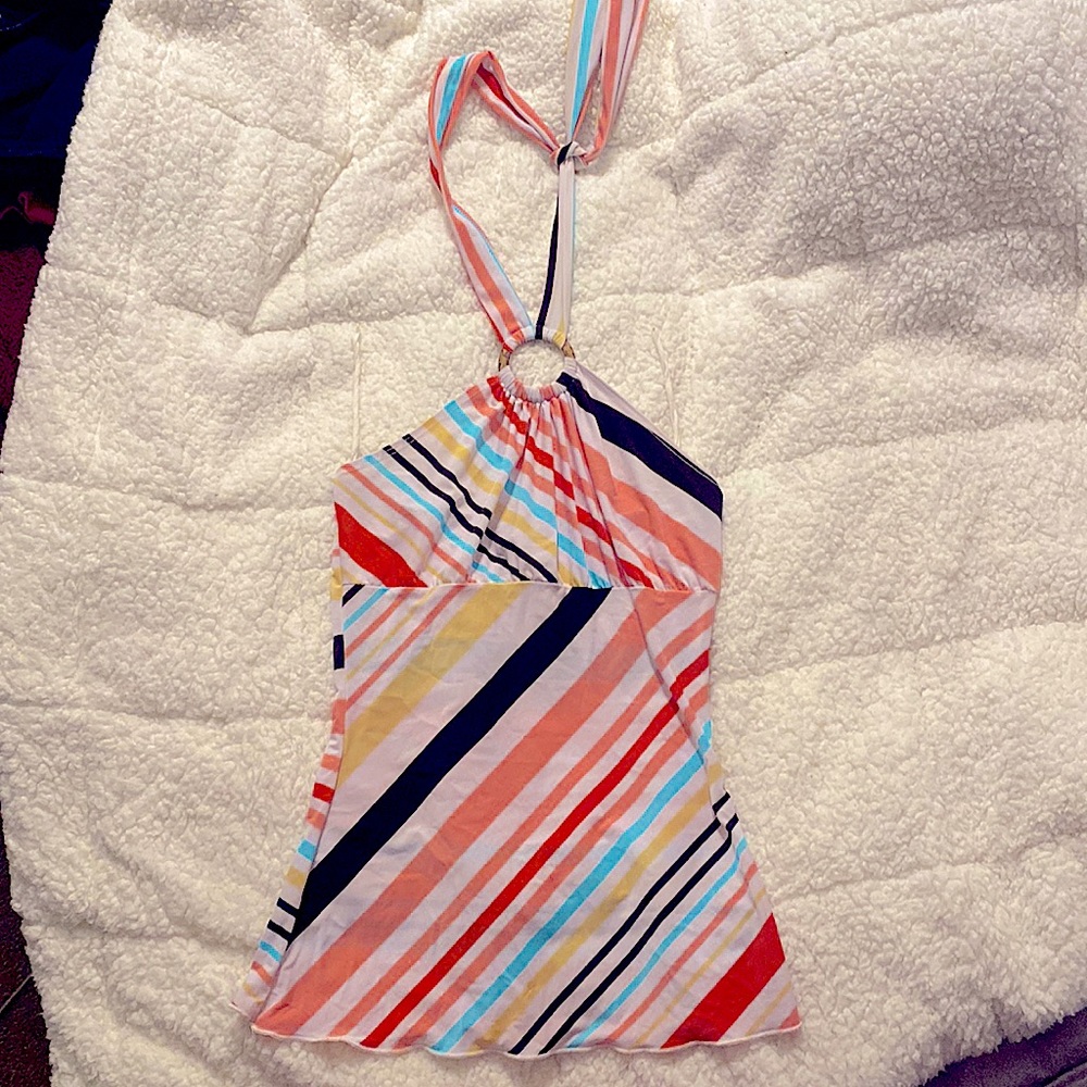 Topia Multi Colored Halter Top Size Small